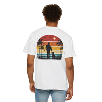 Sunset Silhouette Unisex T-Shirt, Perfect for Nature Lovers, Pet Owners, Casual Days, Summer Outings, Gift for Him or Her