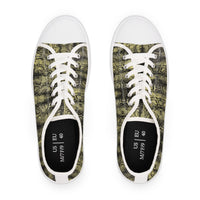 Stylish Women's Low Top Sneakers - Vintage Snake Print Casual Shoes