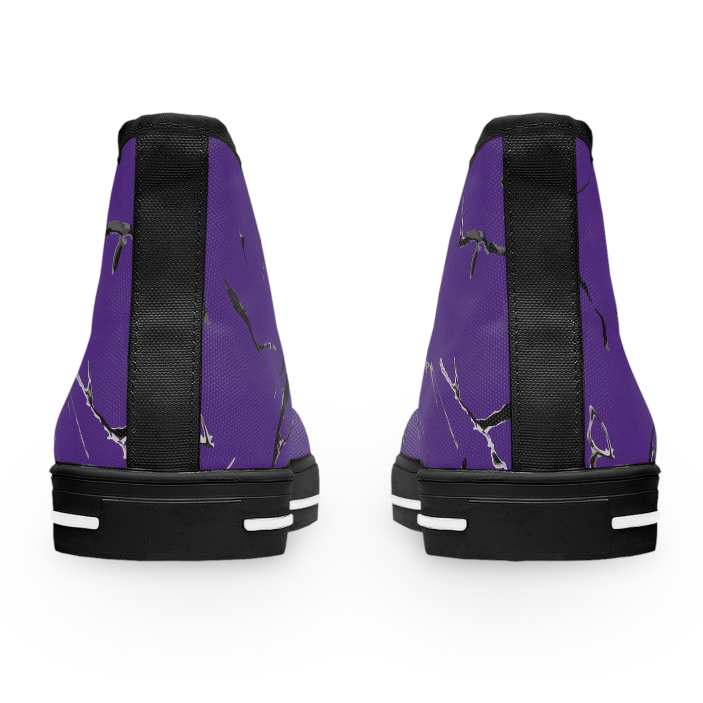 Stylish Purple High Top Sneakers with Abstract Design