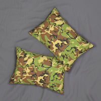 Camo Lumbar Pillow - Stylish Spun Polyester Cushion for Home Decor