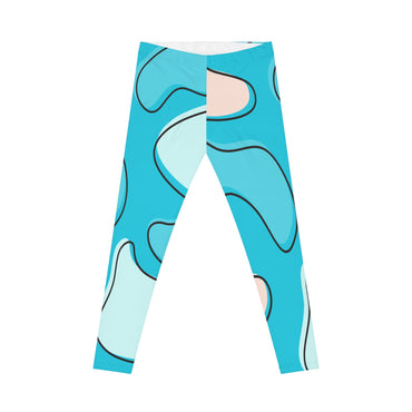 Trendy Women's Casual Leggings - Vibrant Swirl Design for Everyday Comfort