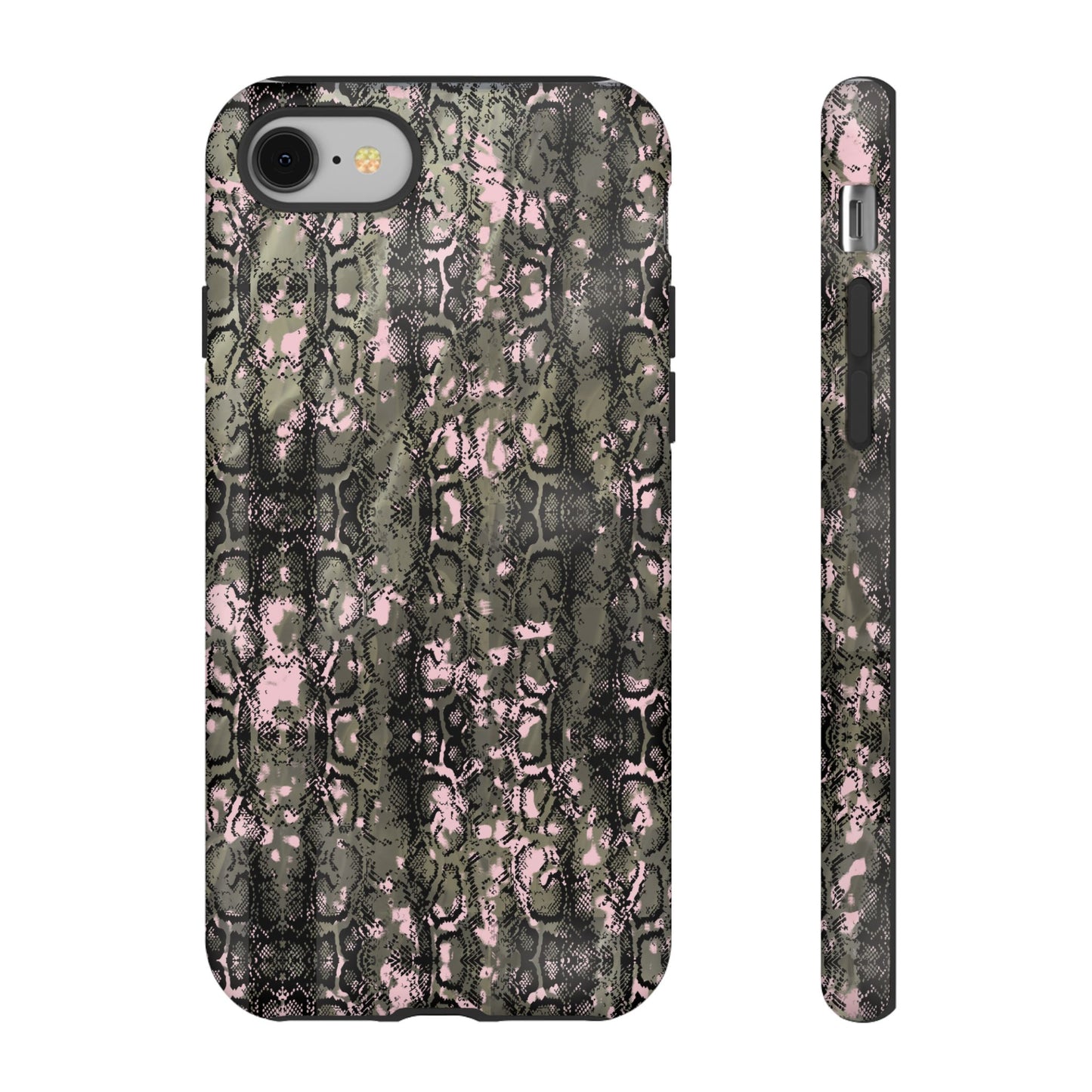 Camo Snake Pattern Phone Case – Rugged Protection Meets Bold Style  Turn heads while protecting your phone with this fierce camo snake pattern case—where urban edge meets outdoor grit.