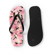 Stylish Pink Camo Flip Flops - Trendy Summer Footwear for Beach & Pool