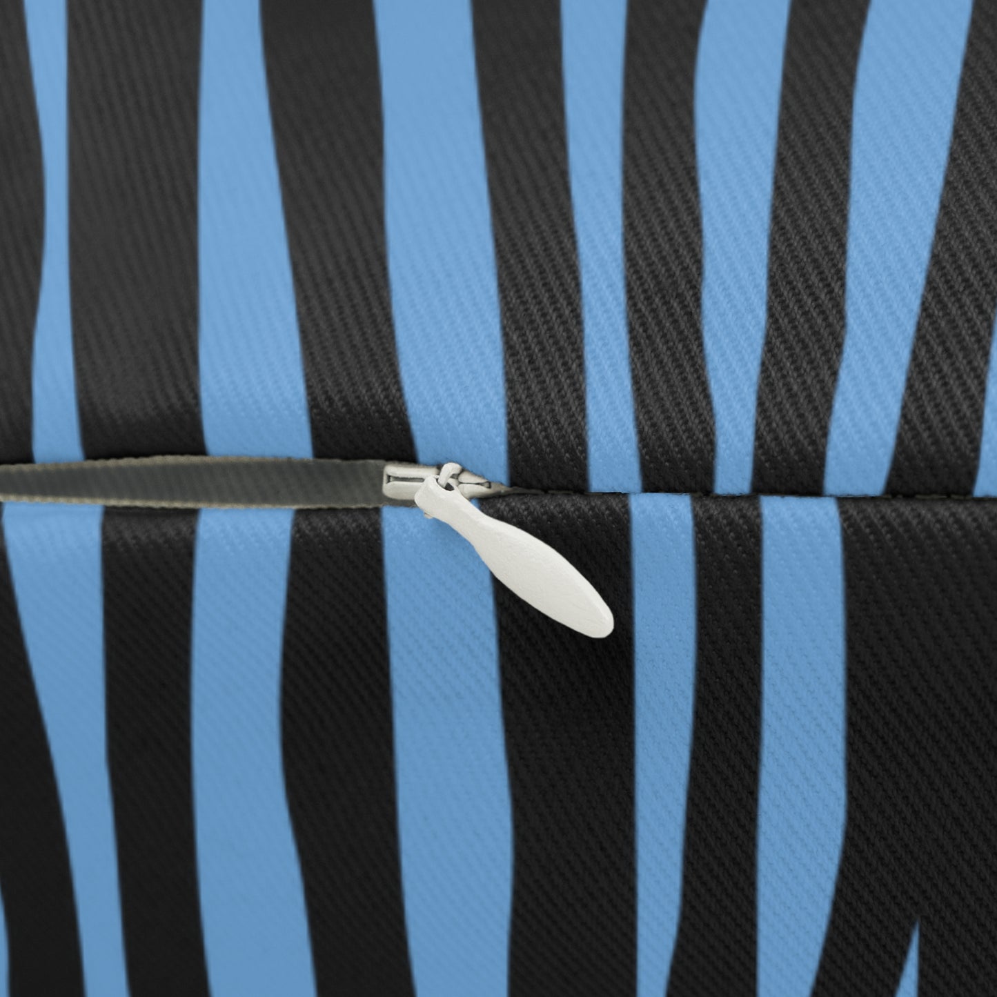 Blue Stripe Spun Polyester Lumbar Pillow - Stylish Home Decor Accent