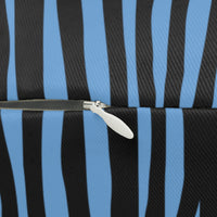 Blue Stripe Spun Polyester Lumbar Pillow - Stylish Home Decor Accent