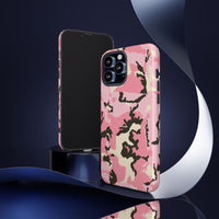 Stylish Tough Phone Case – Pink Camo Design for Bold Protection  Make a statement while keeping your phone safe with this eye-catching pink camouflage case that blends fashion with durability.
