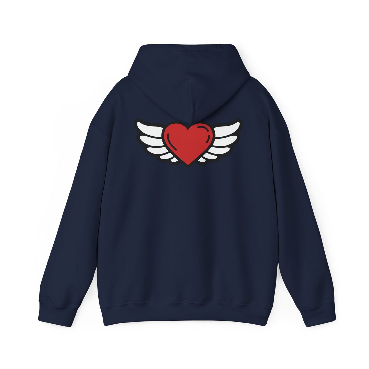 Angel Wings Heart Hoodie - Unisex Heavy Blend™ Sweatshirt for Love & Comfort