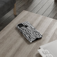 Tough Cases: Stylish Black and White Zebra Print Phone Case