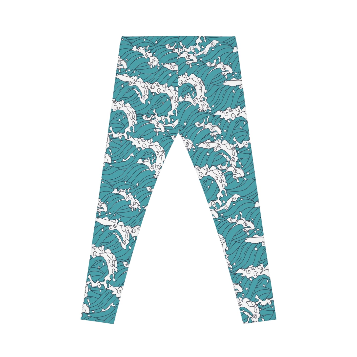 Ocean Waves Women's Casual Leggings - Stylish and Comfy Activewear for Yoga & Daily Wear