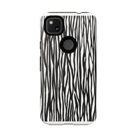 Tough Cases: Stylish Black and White Zebra Print Phone Case