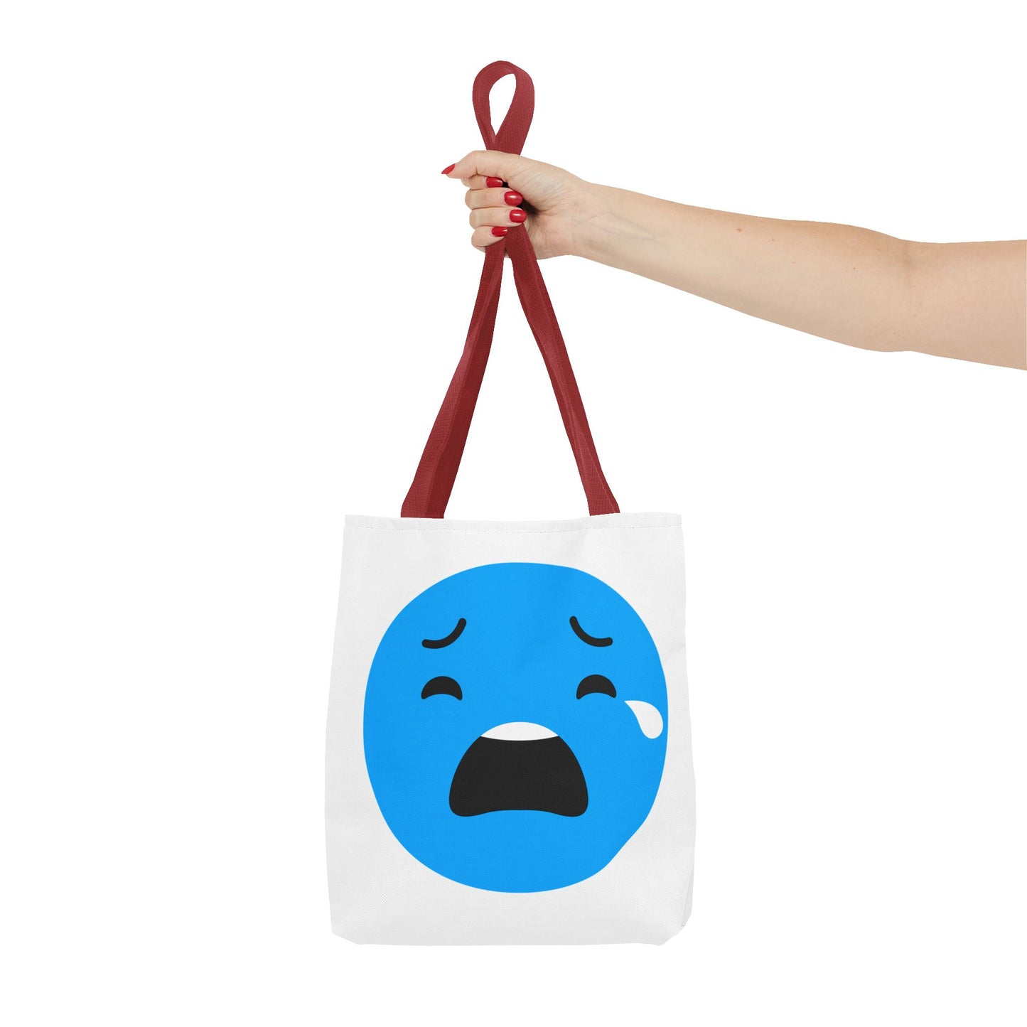 Emotional Expression Tote Bag - Cute Sad Face Design