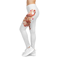 Flamingo Floral Women's Casual Leggings - Comfortable, Stylish Activewear for Everyday Wear