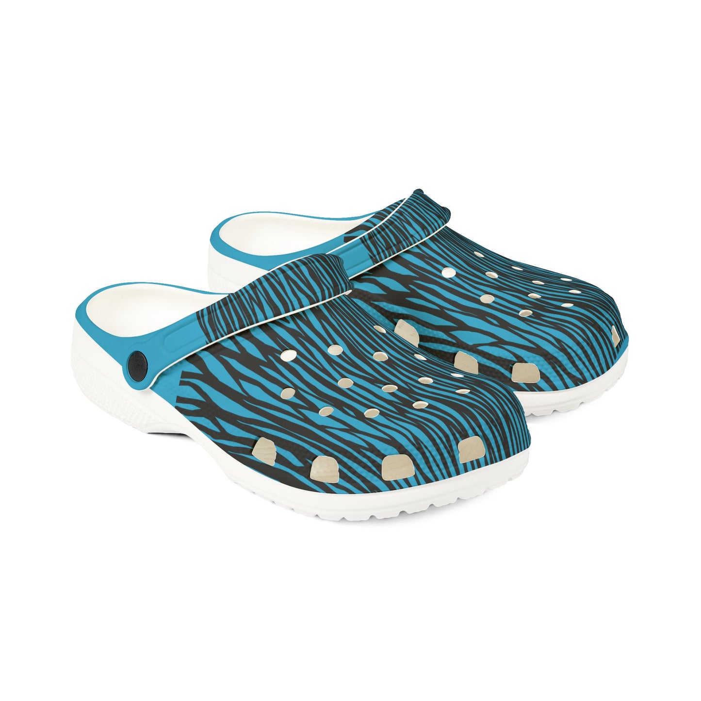 Stylish EVA Foam Rubber Clogs with Bold Tiger Stripes