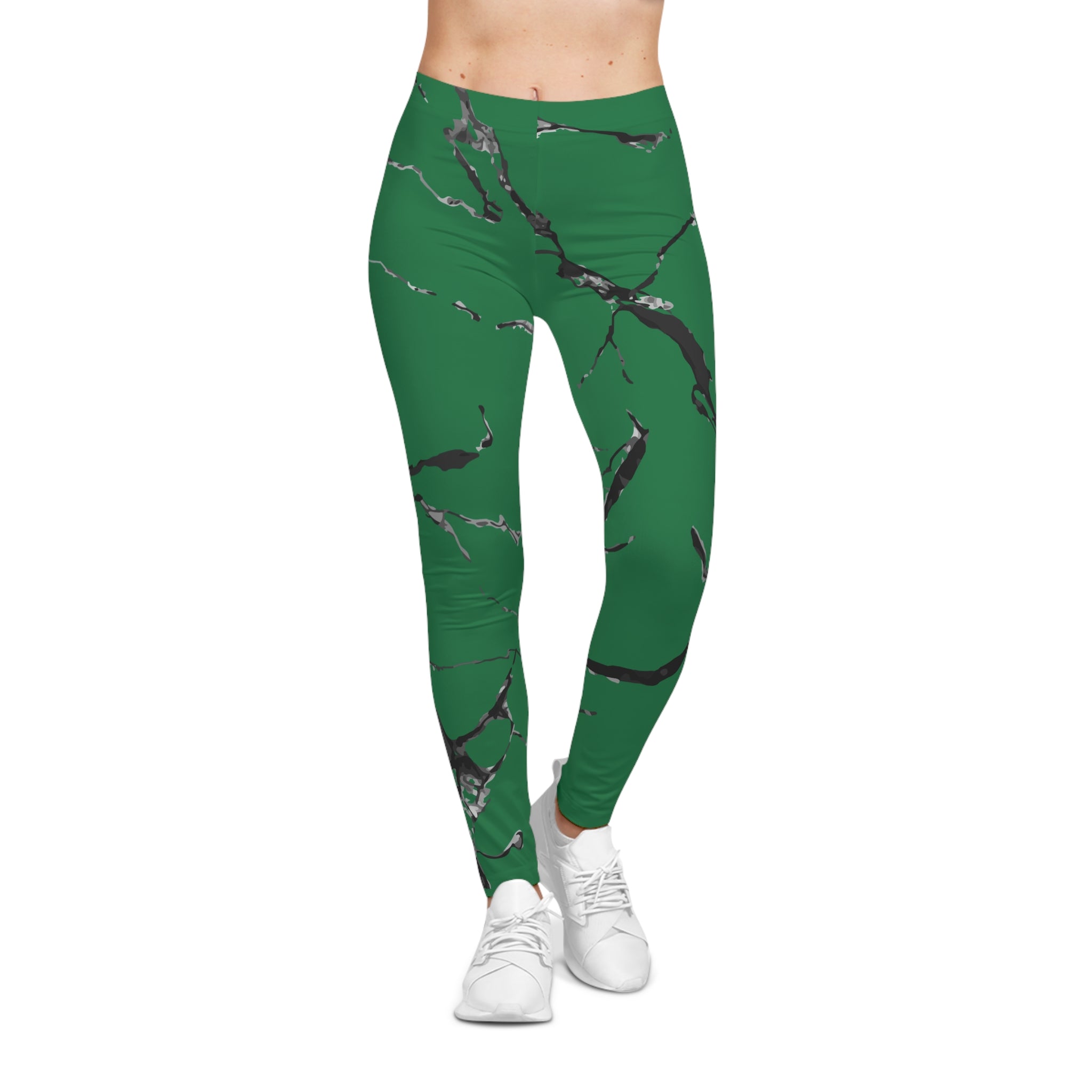 Stylish Women's Marble Print Leggings, Casual Athletic Wear, Comfortable Everyday Leggings, Perfect for Yoga, Gym, and Lounge