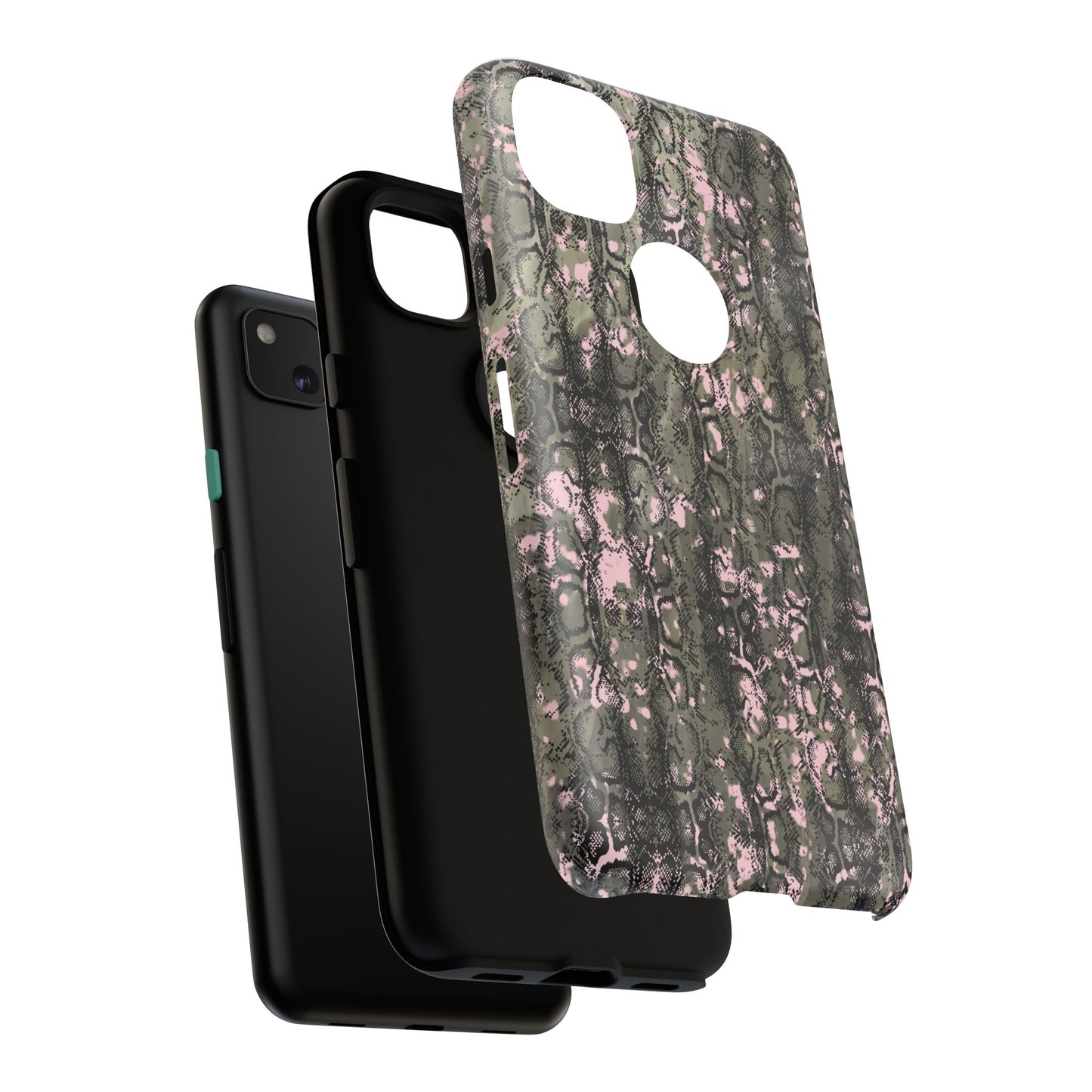 Camo Snake Pattern Phone Case – Rugged Protection Meets Bold Style  Turn heads while protecting your phone with this fierce camo snake pattern case—where urban edge meets outdoor grit.