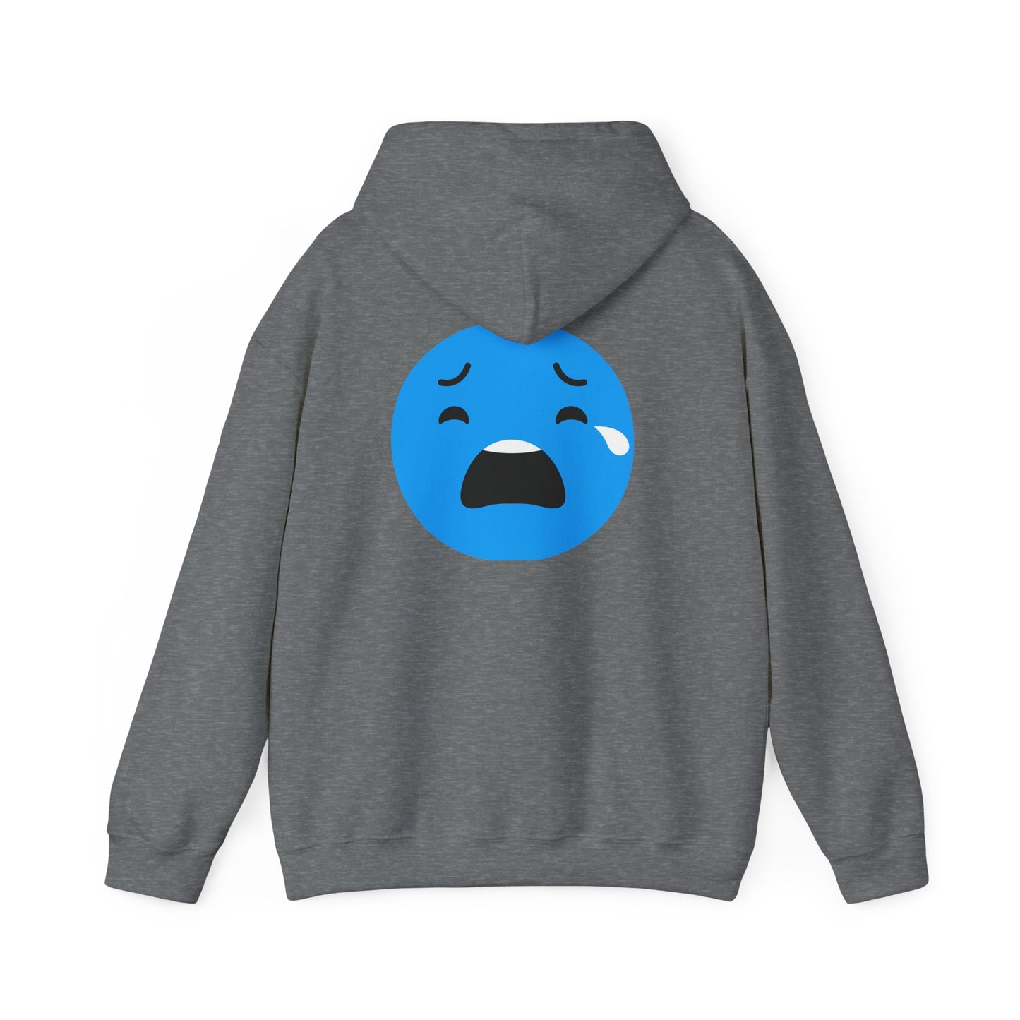 Emotional Expression Hoodie - Unisex Heavy Blend with Sad Face Design