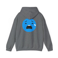 Emotional Expression Hoodie - Unisex Heavy Blend with Sad Face Design