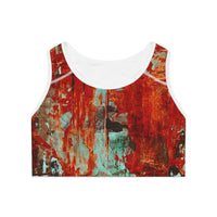 Vibrant Abstract Sports Bra for Fitness Enthusiasts