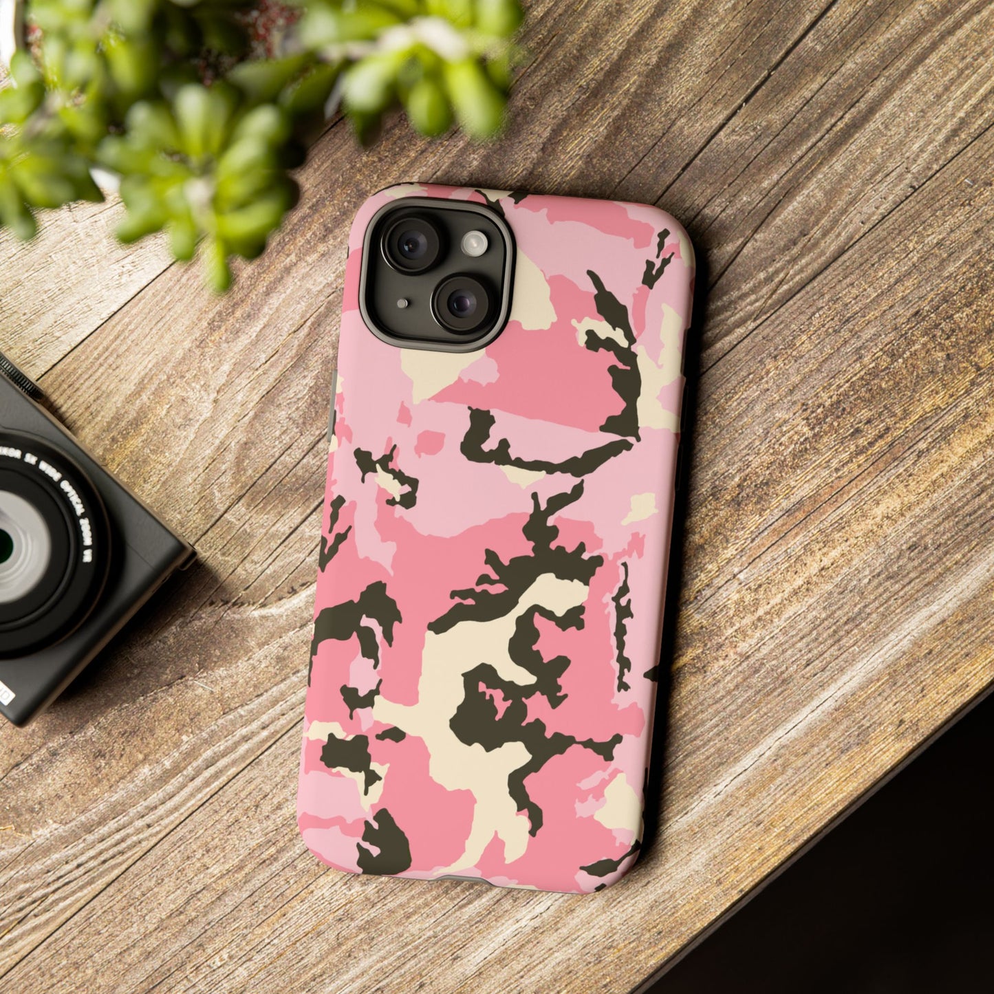 Stylish Tough Phone Case – Pink Camo Design for Bold Protection  Make a statement while keeping your phone safe with this eye-catching pink camouflage case that blends fashion with durability.