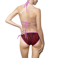 Bold Zebra Print Women's Bikini Swimsuit - Perfect for Summer Fun