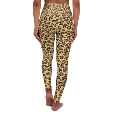 Leopard Print High Waisted Yoga Leggings - Stylish & Comfortable Activewear