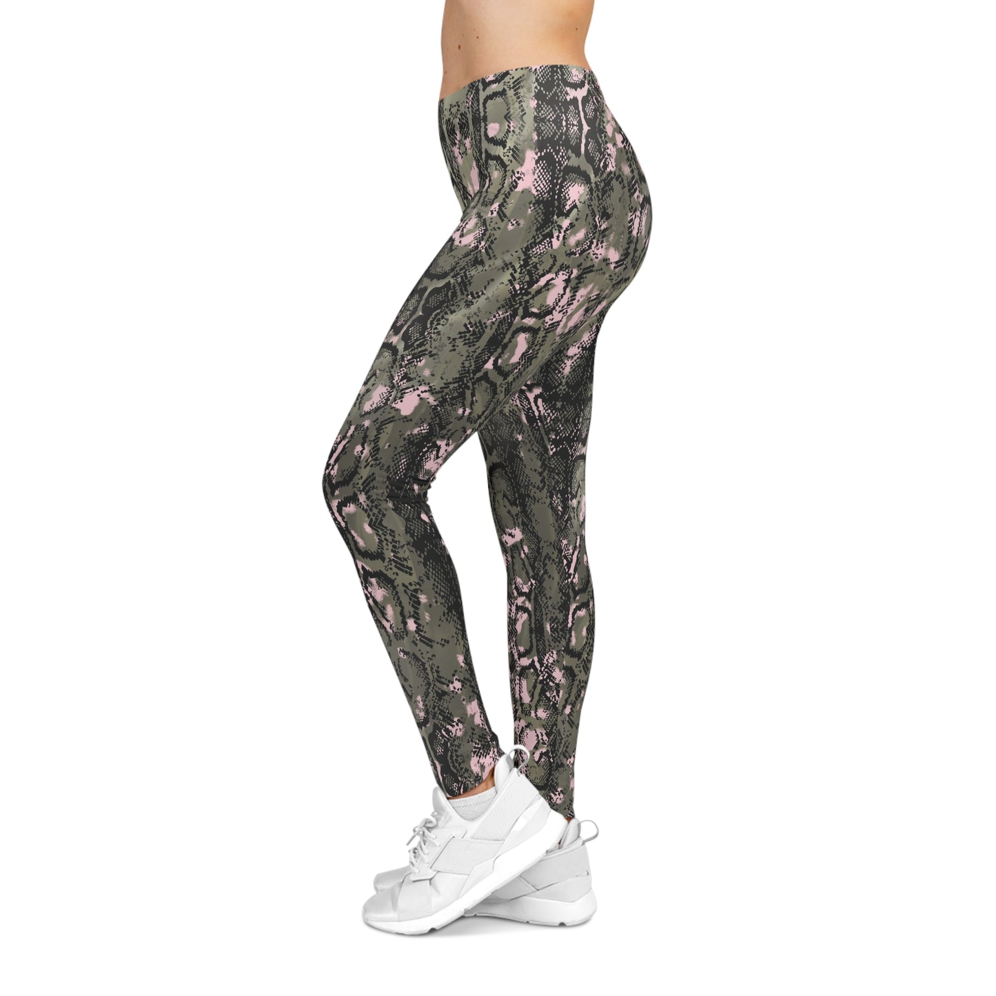 Stylish Snake Print Leggings for Women - Casual Comfort and Trendy Vibes