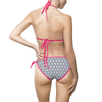 Chic Women's Bikini Swimsuit with Wave Design - Stylish Beachwear for Summer Fun