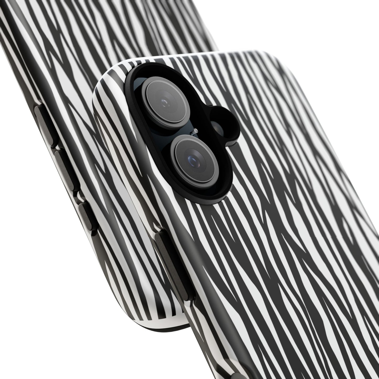 Tough Cases: Stylish Black and White Zebra Print Phone Case