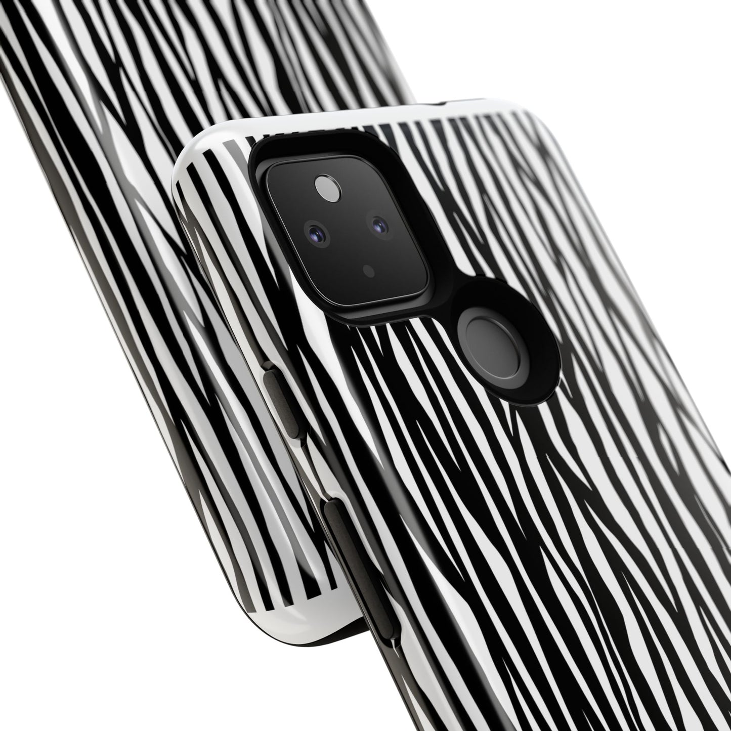 Tough Cases: Stylish Black and White Zebra Print Phone Case