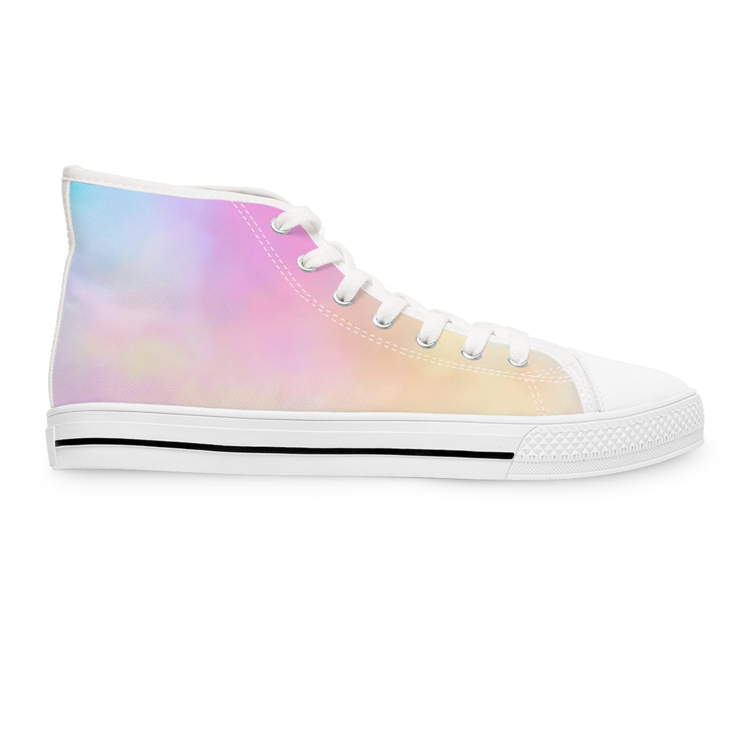 Pastel Gradient Women's High Top Sneakers - Stylish, Comfortable, and Perfect for Casual Wear