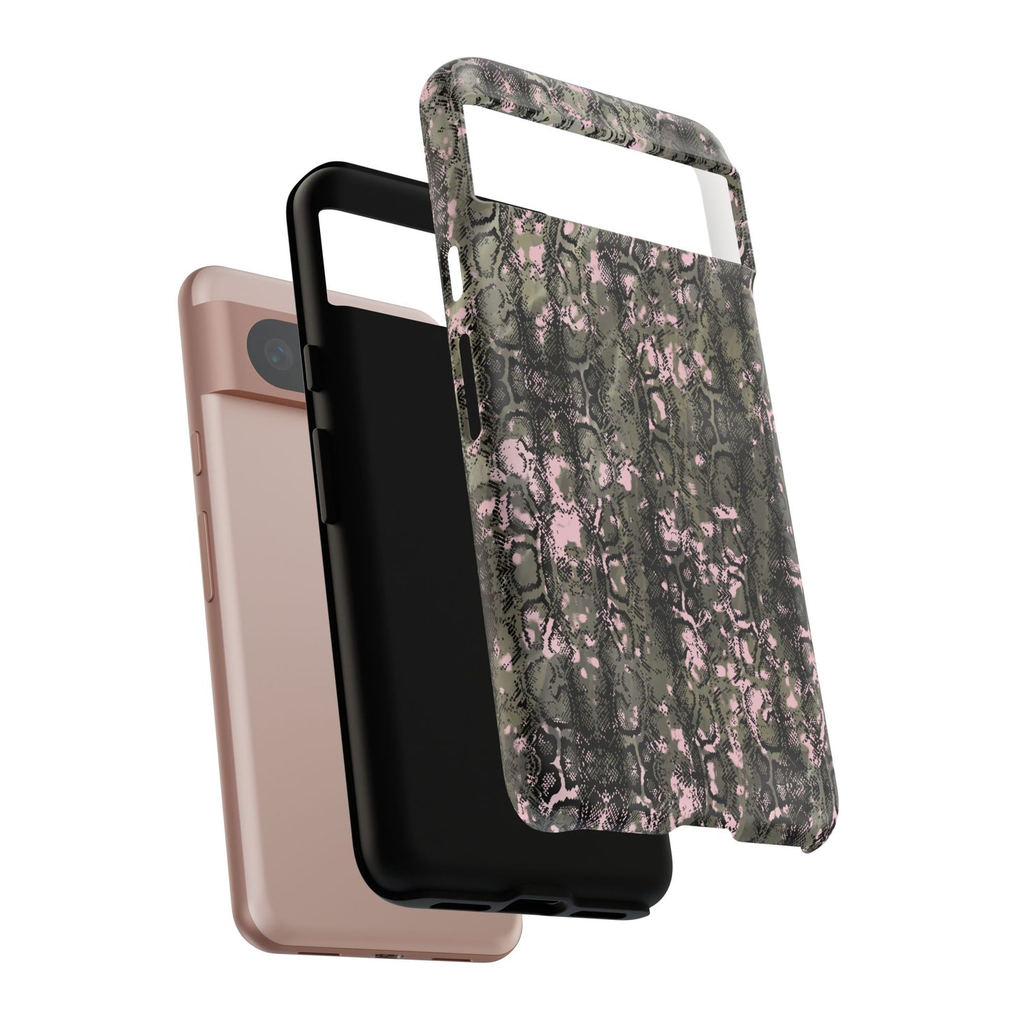 Camo Snake Pattern Phone Case – Rugged Protection Meets Bold Style  Turn heads while protecting your phone with this fierce camo snake pattern case—where urban edge meets outdoor grit.