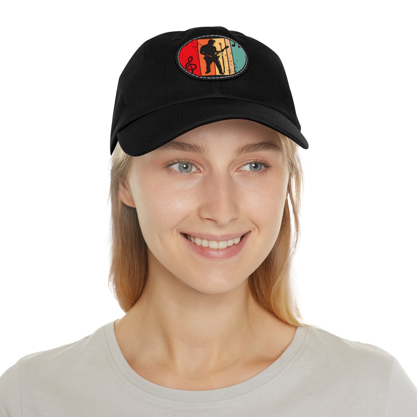 Musician Dad Hat with Leather Patch - Stylish Cap for Music Lovers