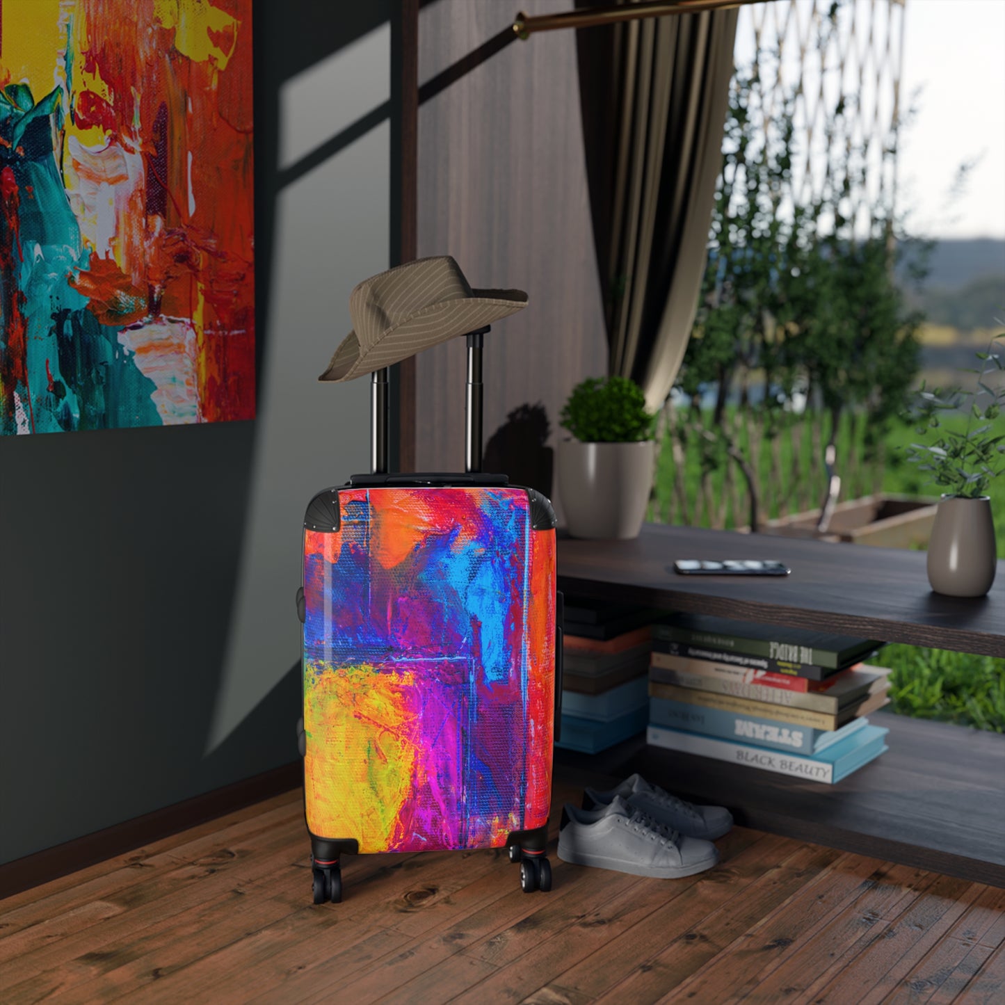 Make a bold statement on your travels with the Vibrant Colorful Suitcase – Stylish Travel Luggage for Adventurers. Designed for those who love to stand out, this suitcase combines functionality with eye-catching aesthetics, ensuring you travel in style