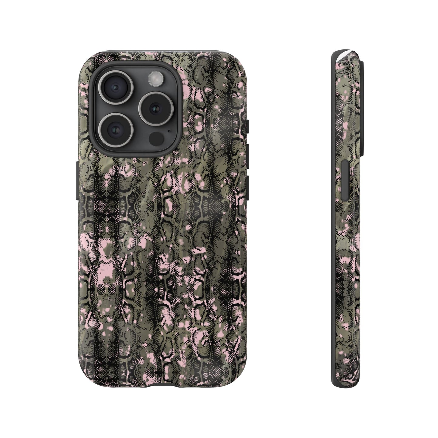 Camo Snake Pattern Phone Case – Rugged Protection Meets Bold Style  Turn heads while protecting your phone with this fierce camo snake pattern case—where urban edge meets outdoor grit.