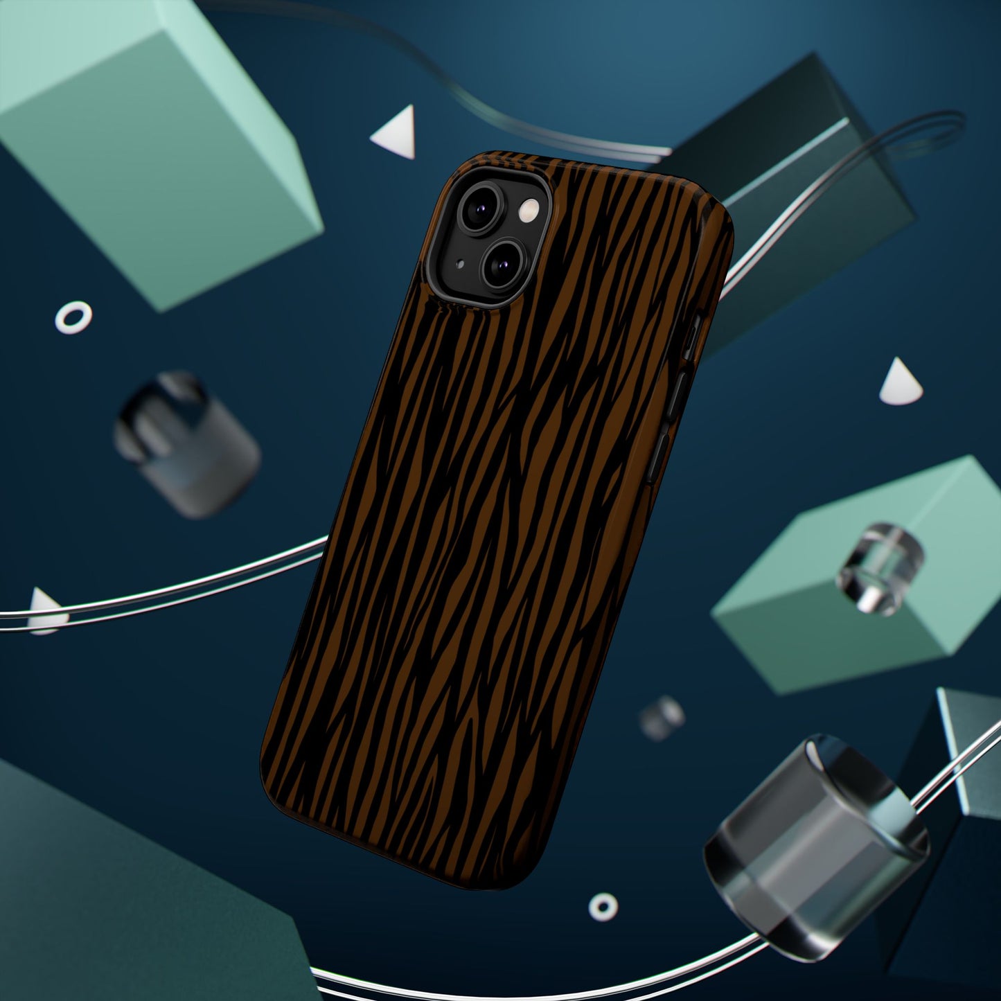 Stylish Magnetic Tough Phone Case - Bold Striped Design