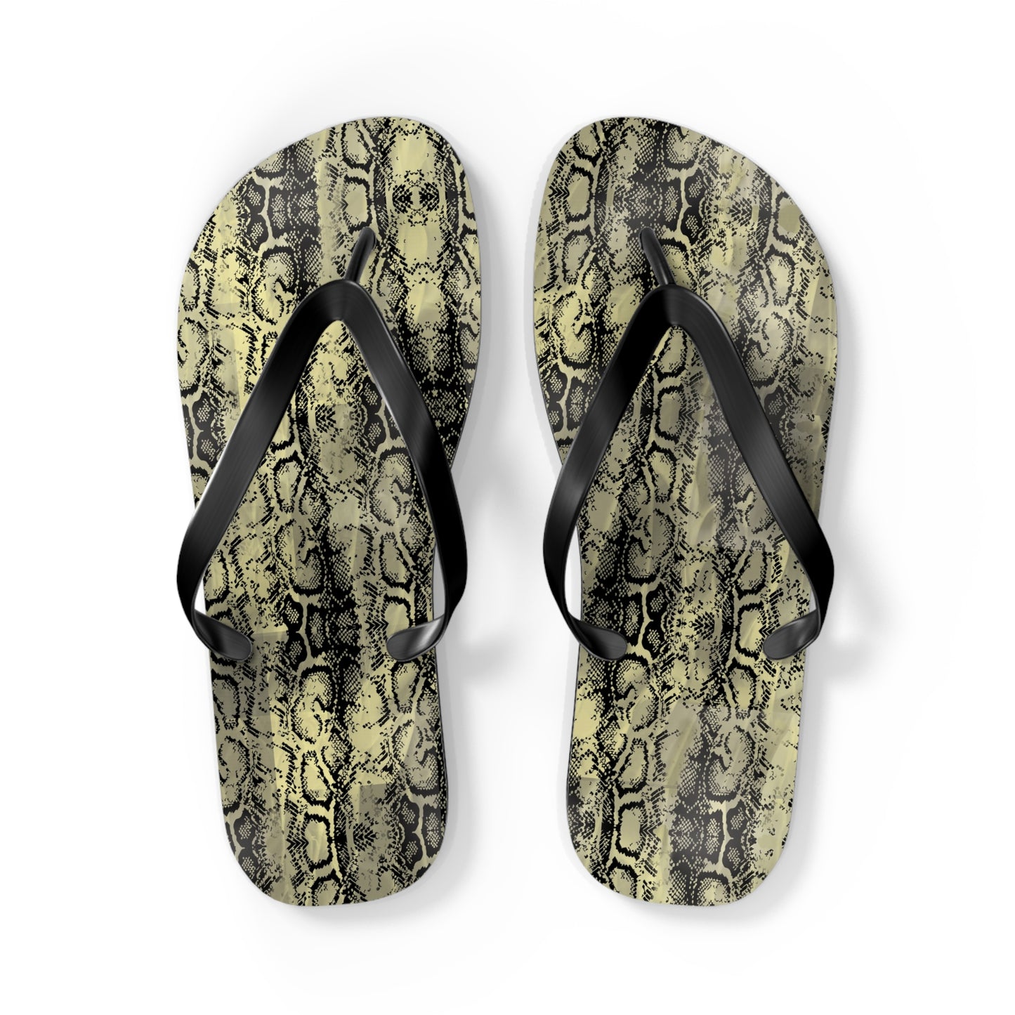 Snakeskin Flip Flops - Trendy Summer Footwear for Beach Days