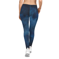 Blue Abstract Women's Casual Leggings - Comfortable & Stylish Activewear