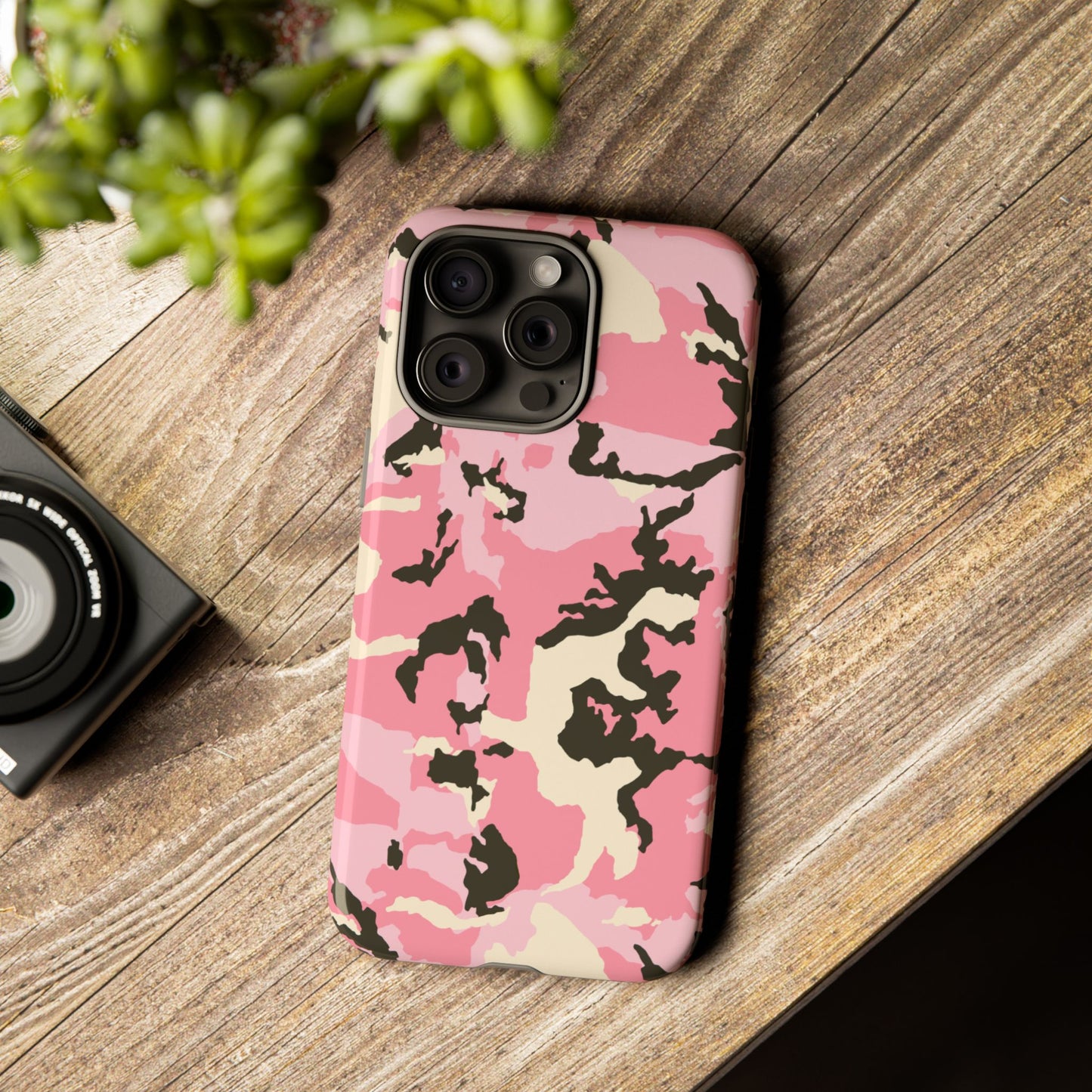 Stylish Pink Camouflage Phone Case – Tough Cases for Trendsetters