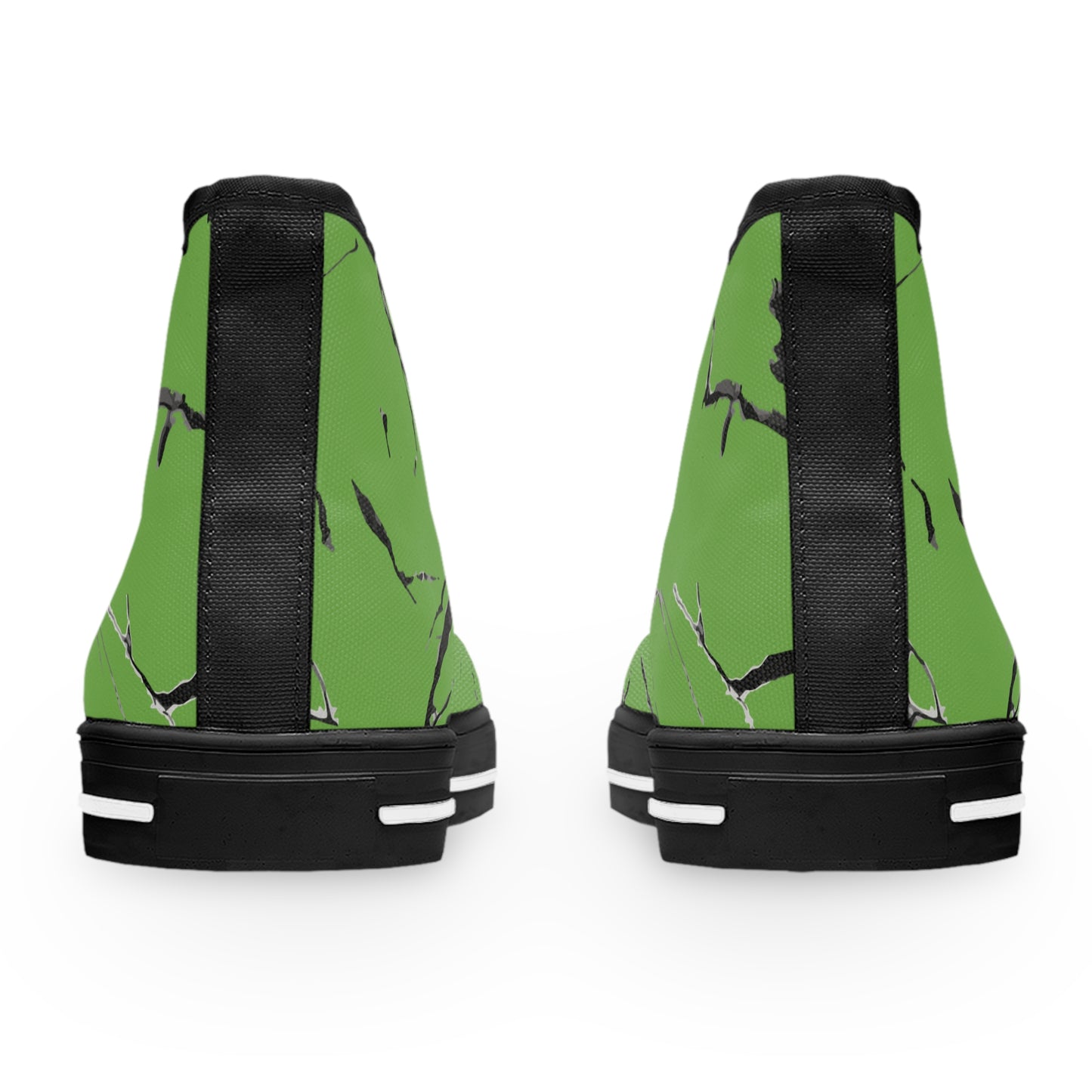 Stylish Green High Top Sneakers with Abstract Design