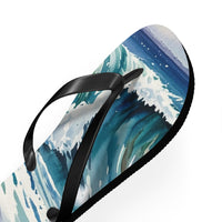 Ocean Wave Flip Flops - Summer Beach Footwear