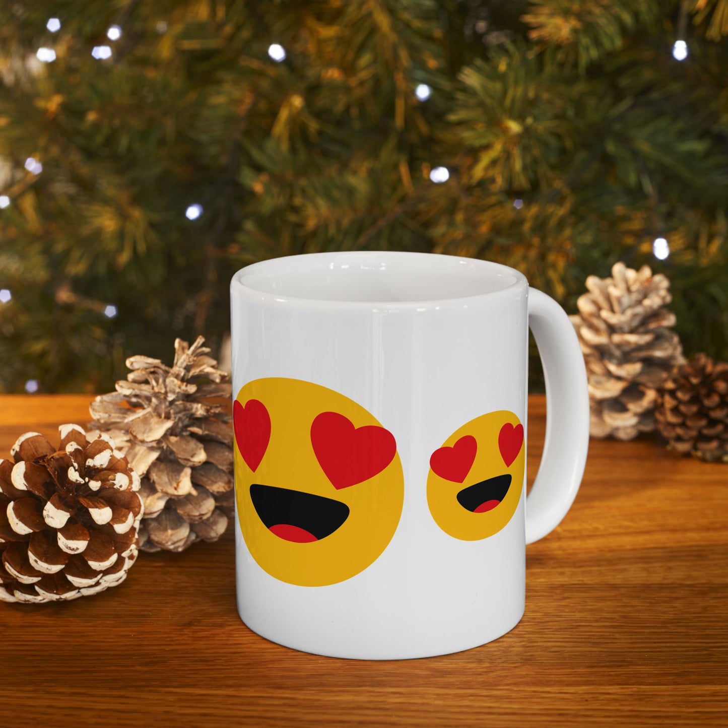Cute Love Emoji Ceramic Mug - Perfect Gift for Valentine's Day, Coffee Lovers, or Romantic Occasions