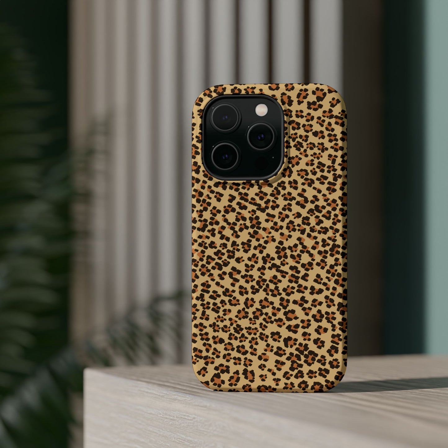 Leopard Print Magnetic Tough Case for iPhone – Bold Style, Rugged Protection  Make a fierce statement while keeping your iPhone safe with this stylish and durable magnetic tough case featuring a trendy leopard print design.