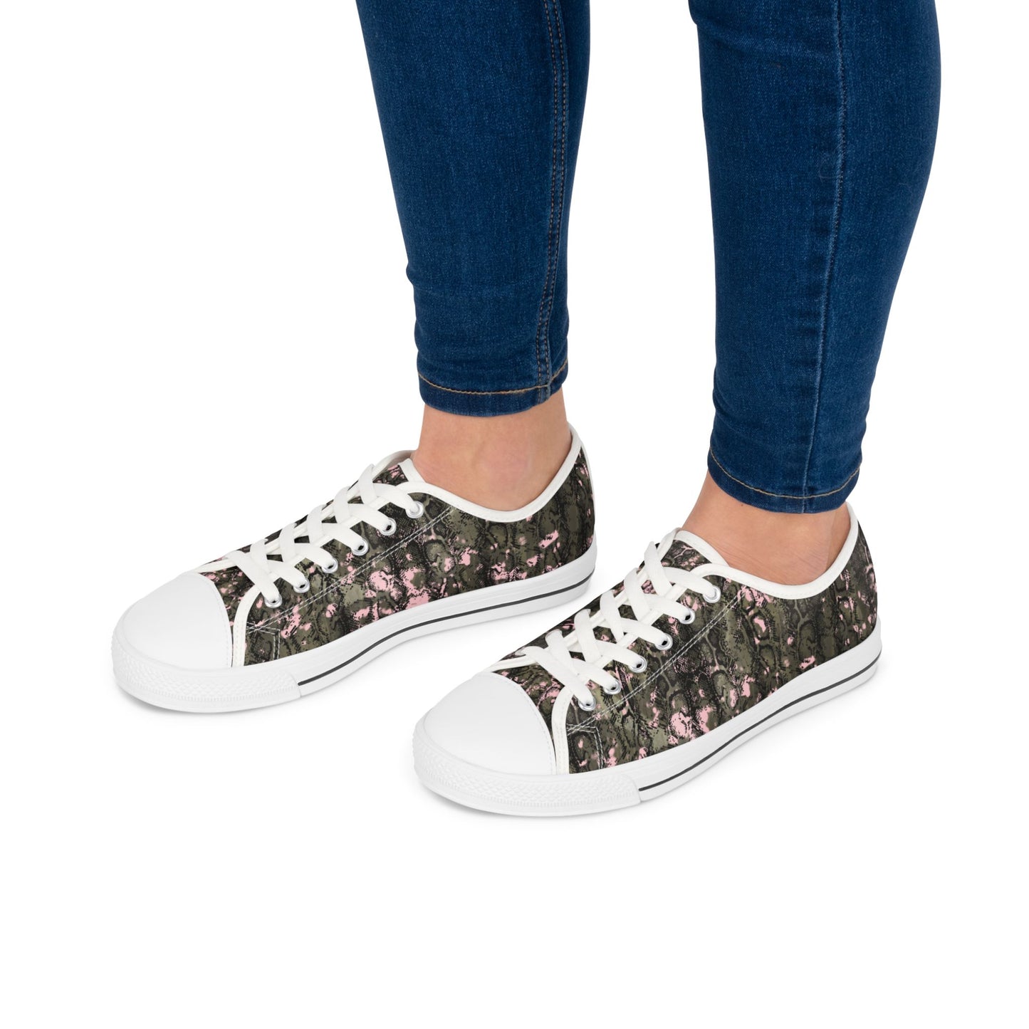 Stylish Floral Low Top Sneakers for Women - Trendy Casual Footwear