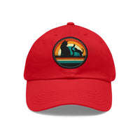 Cats and Sunset Dad Hat - Vintage Leather Patch Cap
