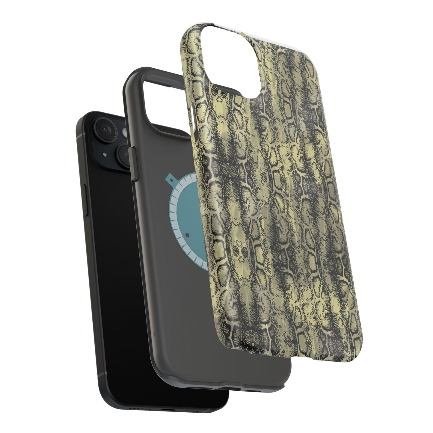 Stylish Snake Skin Magnetic Tough Case - Durable Protection for Your Phone