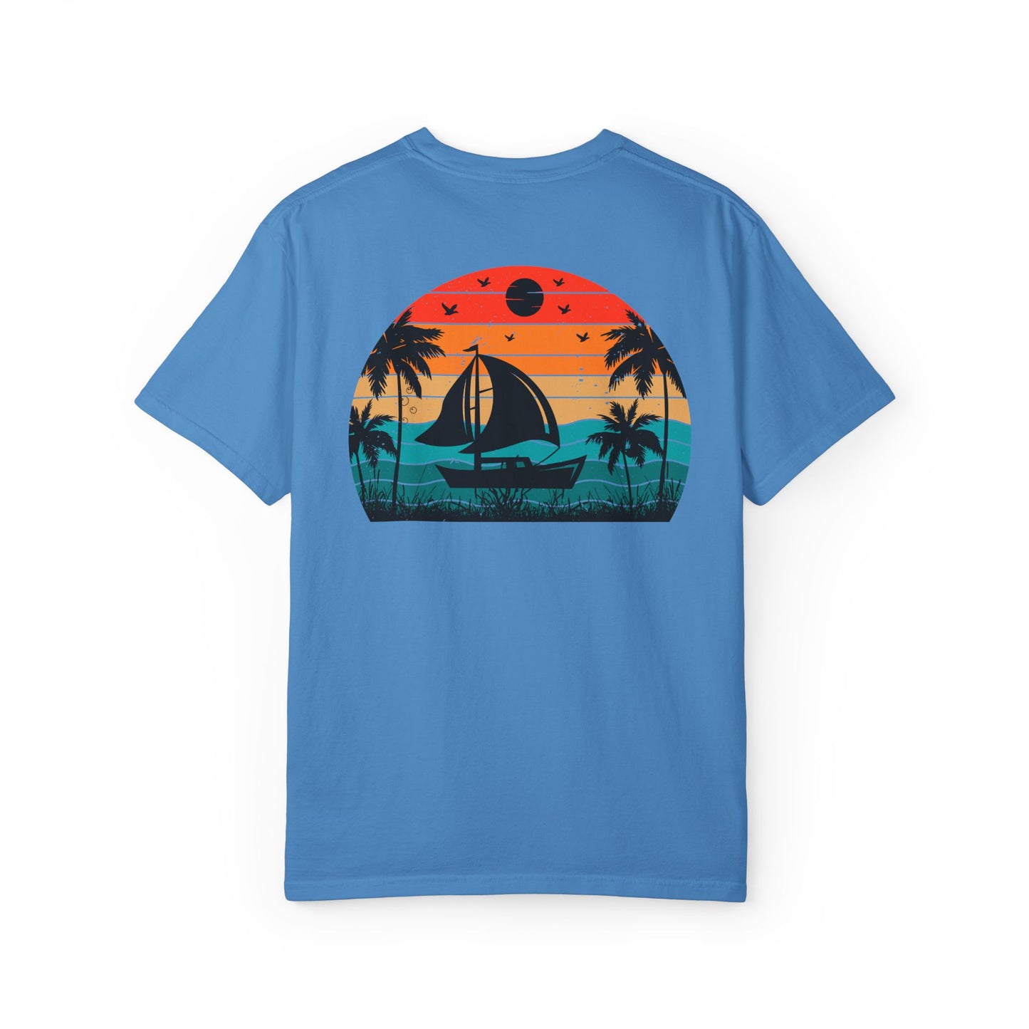 Sunset Sail Unisex Garment-Dyed T-Shirt | Beach Vibes Tee