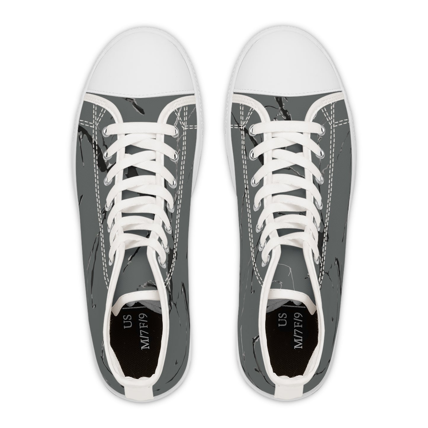 Stylish Women's High Top Sneakers - Marble Design for Everyday Wear