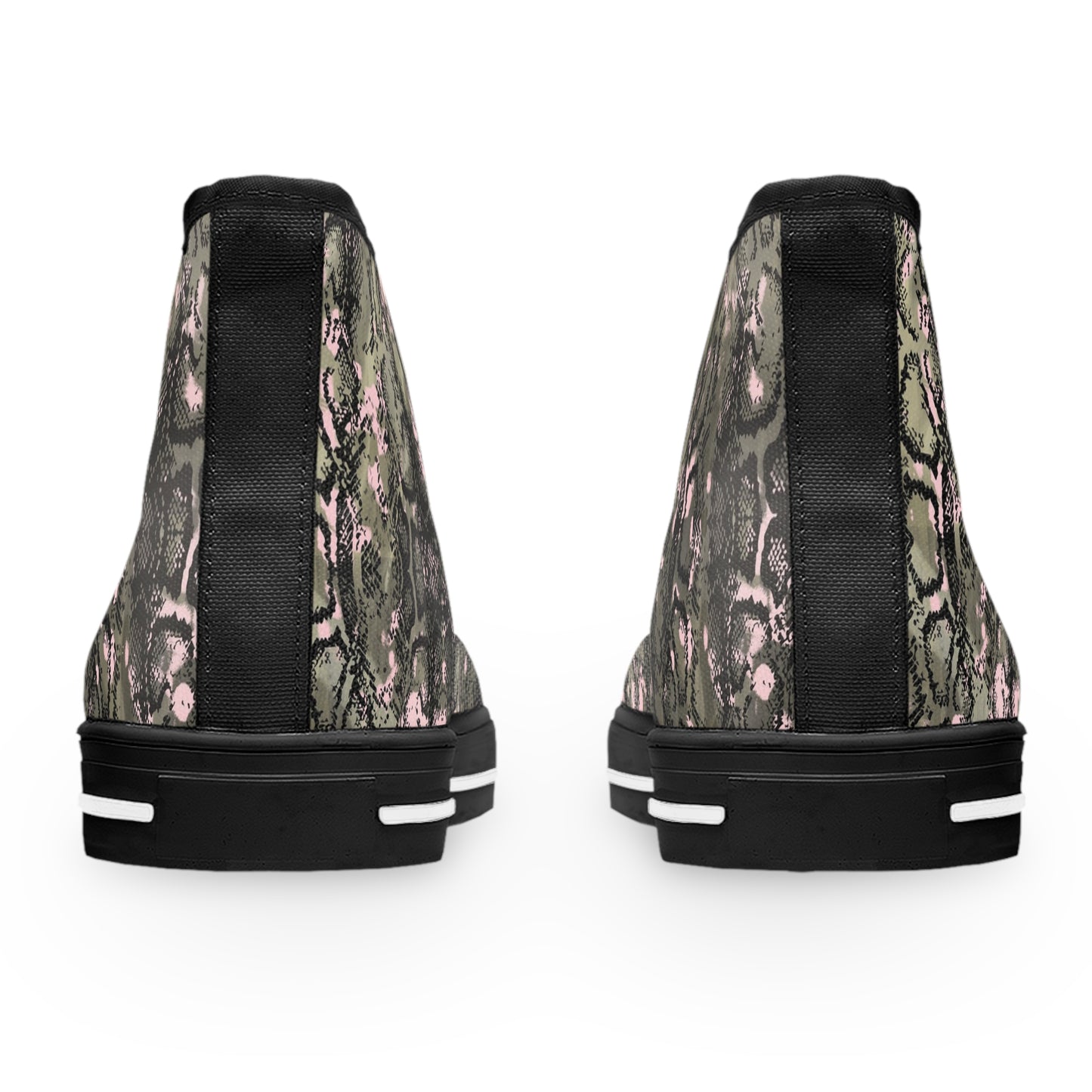 Women’s High Top Sneakers with Unique Snakeskin Design - Trendy Casual Footwear