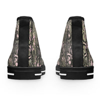 Women’s High Top Sneakers with Unique Snakeskin Design - Trendy Casual Footwear