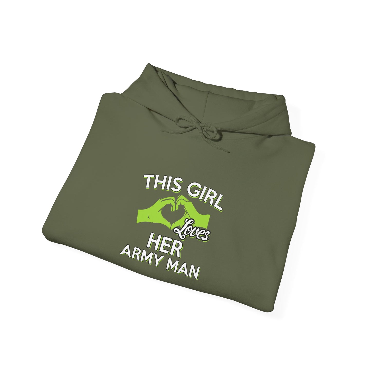 This Girl Loves Her Army Man Hoodie, Military Sweatshirt, Unisex Army Merchandise, Gifts for Military Spouses, Patriotic